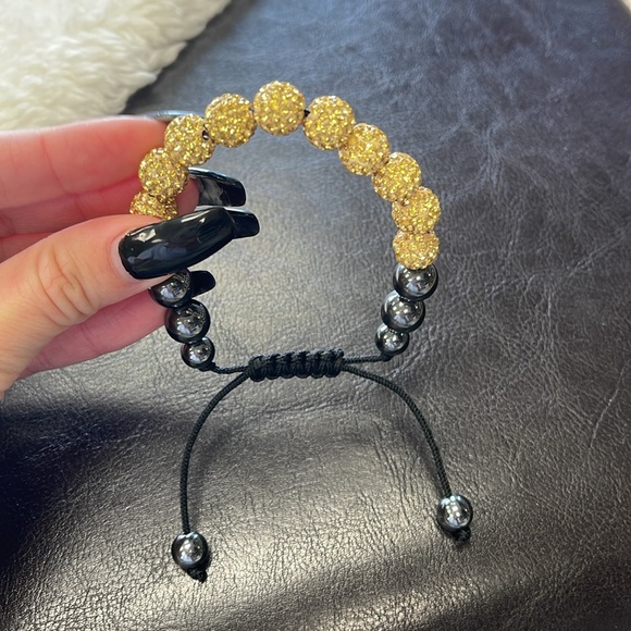 Micro Pave CZ Crystal Ball Shamballa Bracelet - Picture 3 of 7